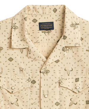 Western Aloha Shirt : Western Tan