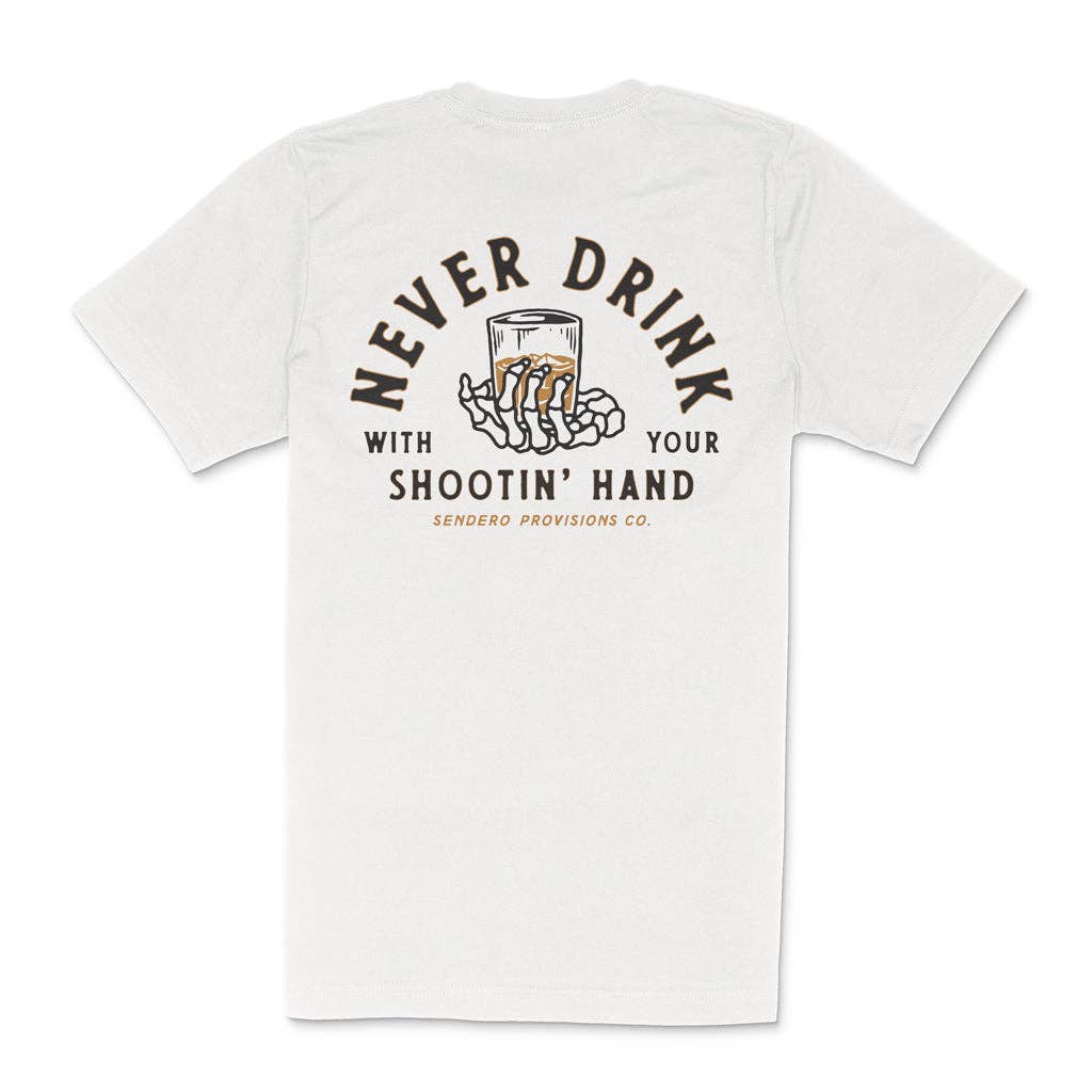 Shootin' Hand T-Shirt / Vintage White
