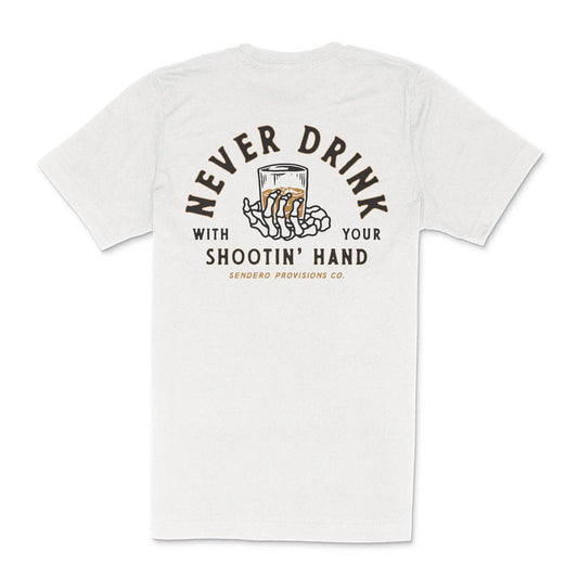 Shootin' Hand T-Shirt / Vintage White