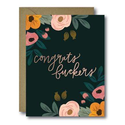 Congrats Fuckers Wedding Card