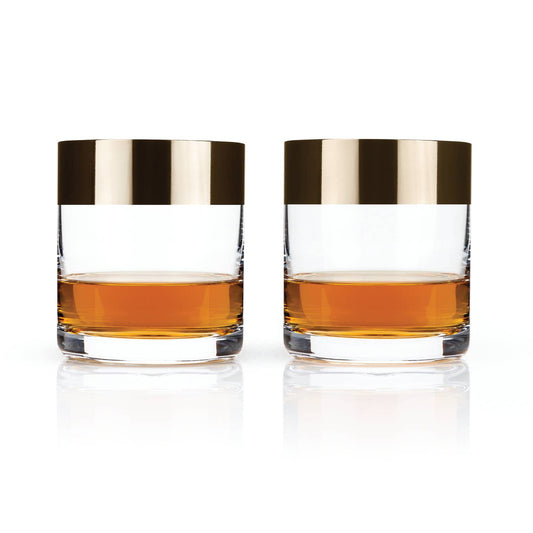 Irving™ Bronze Rim Tumbler Set by Viski