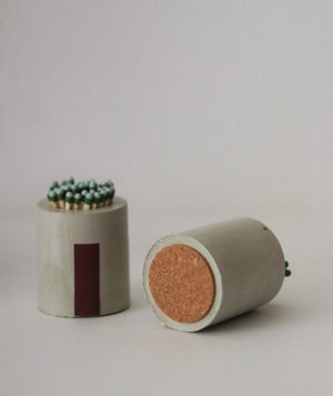 Concrete Match Holder | Match Striker: Light Gray