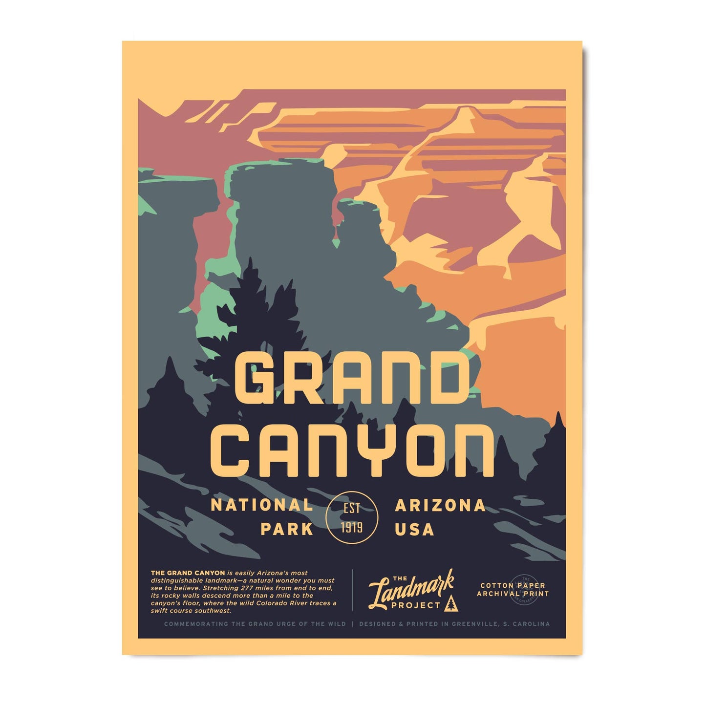 Grand Canyon National Park (South Rim) - 12x16 Poster