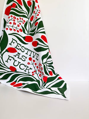 Festive as Fuck Christmas Kitchen Towel