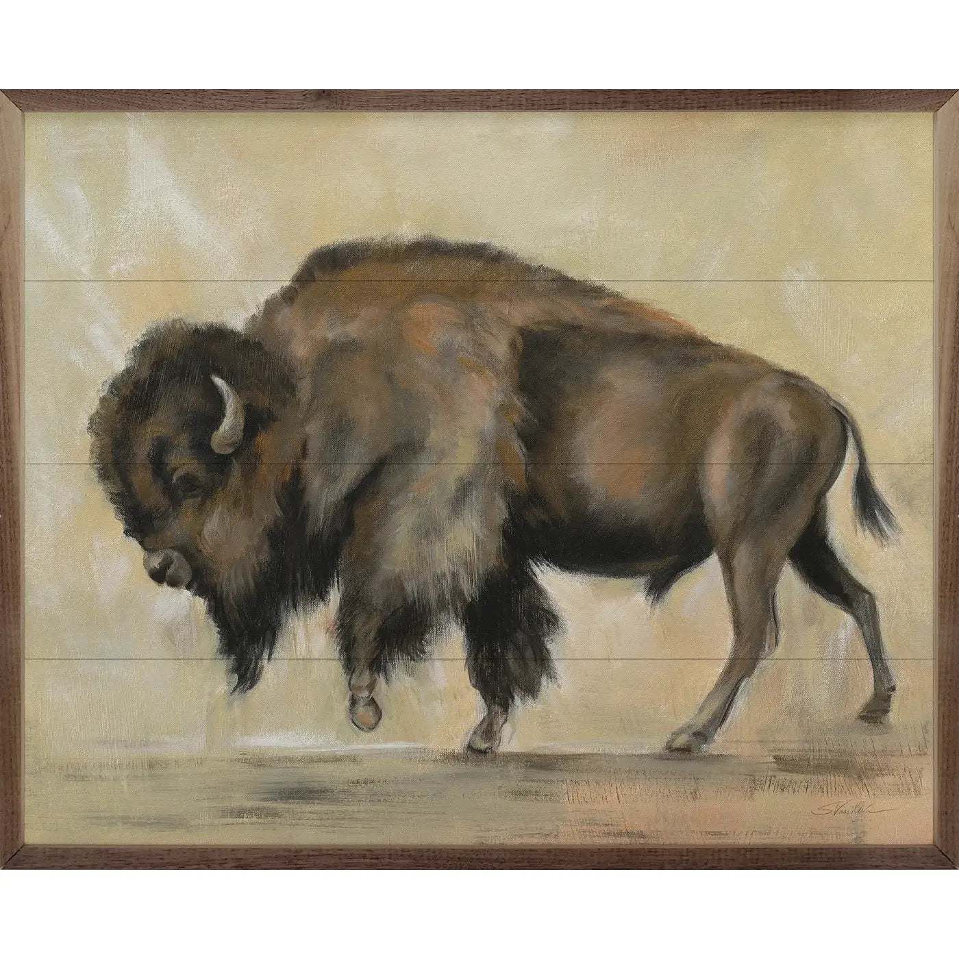 Bronze Buffalo By Silvia Vassileva: 20 x 16 x 1.5