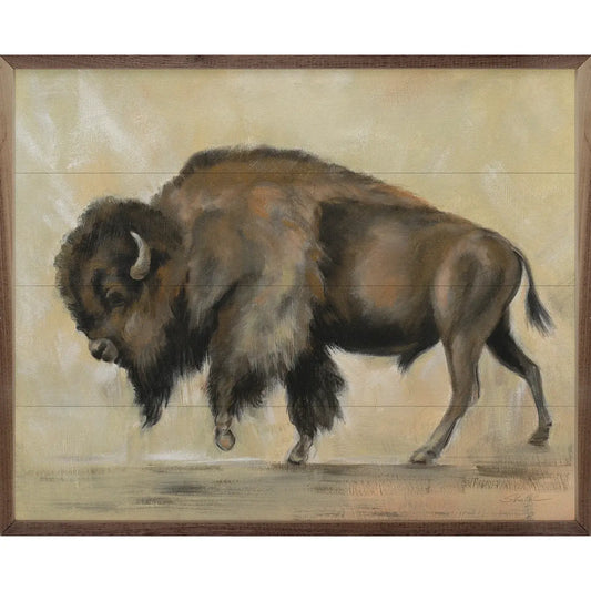 Bronze Buffalo By Silvia Vassileva: 20 x 16 x 1.5