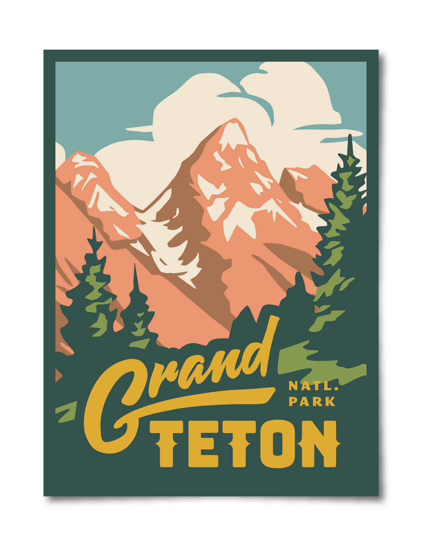 Grand Teton Overlook - 12x16 Poster