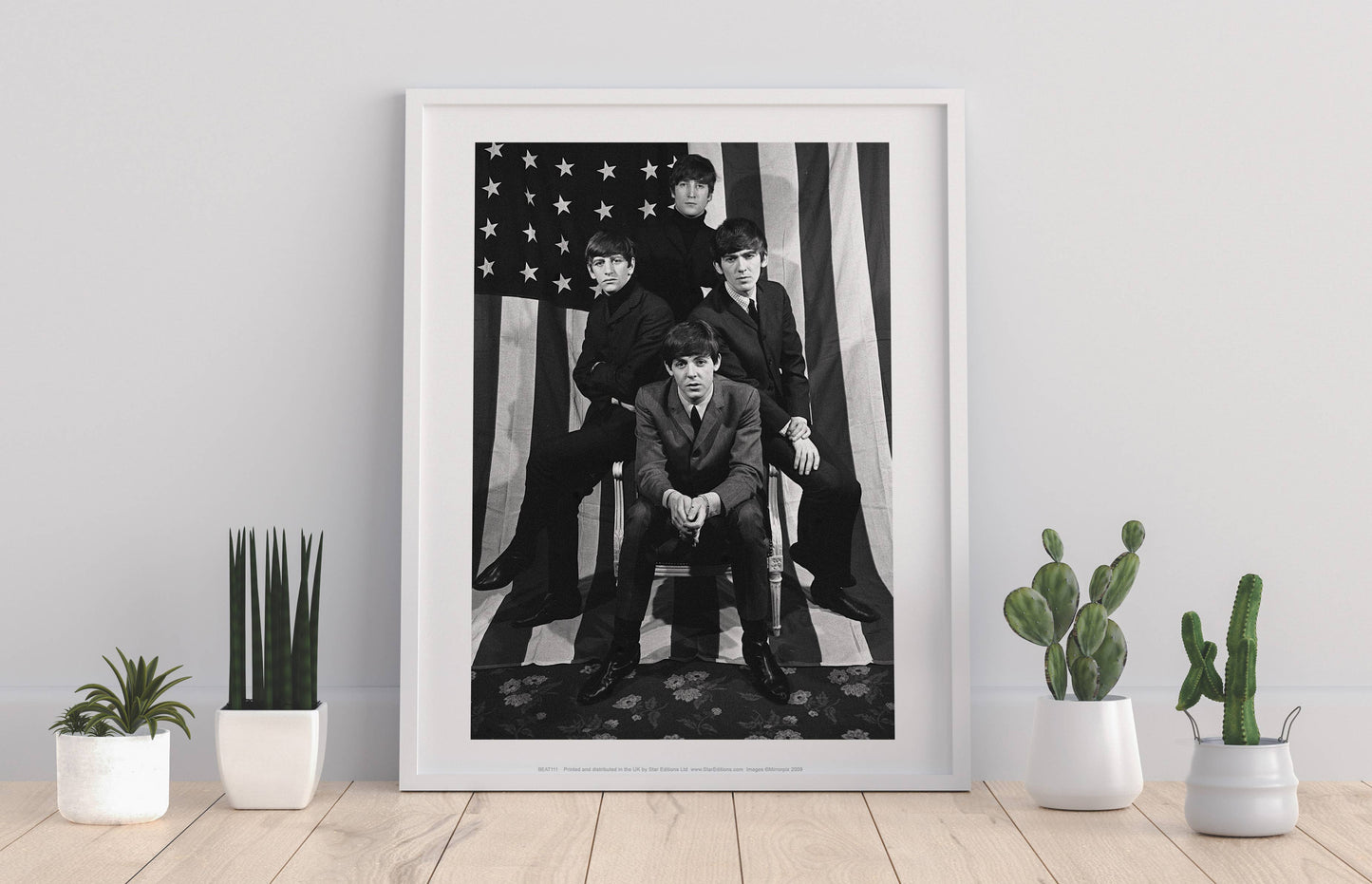 The Beatles - Usa Flag Portrait - 11X14” Premium Art Print