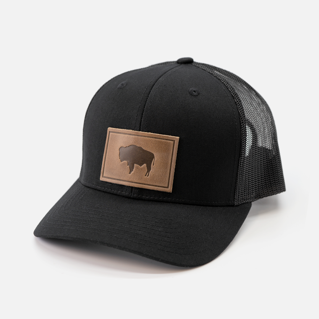 Buffalo Hat | Leather Patch Snapback