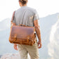 Sitka Leather Messenger Bag-  Antique Brown