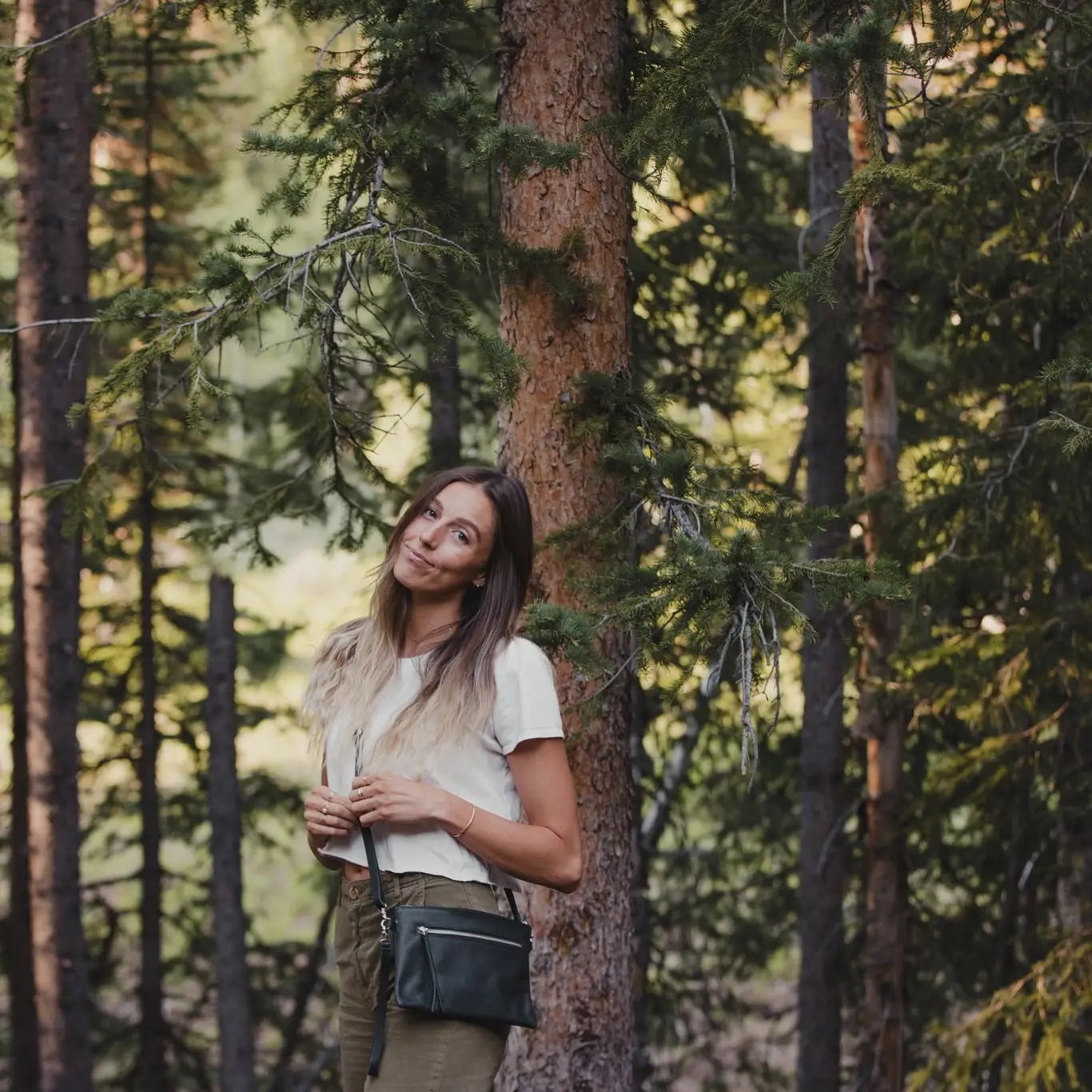 The Aubree Leather Purse - Black