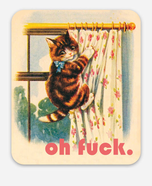 Oh Fuck Kitty Cat Sticker