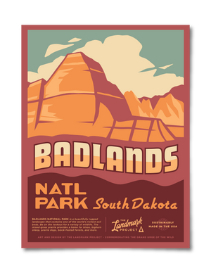Badlands National Park - 12x16 Poster