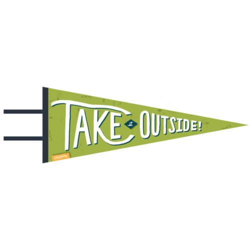 Take It Outside (Large Pennant, Vintage-styled Screen Print)
