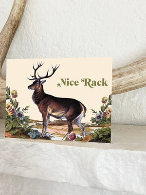 Nice Rack Deer Card