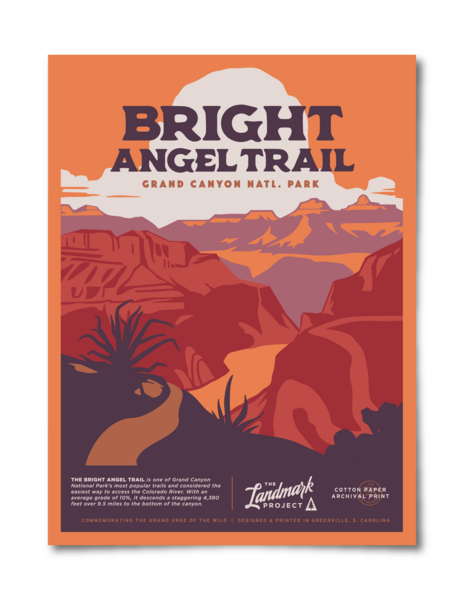 Bright Angel Trail - 12x16 Poster