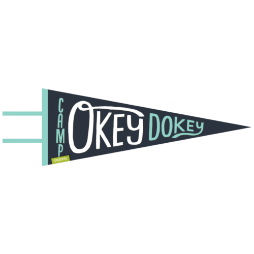 Camp Okey Dokey: Large Pennant Vintage-styled Screen Printed