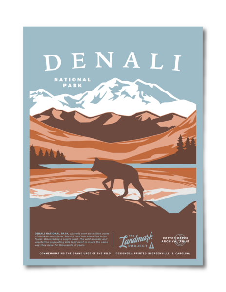 Denali National Park - 12x16 Poster