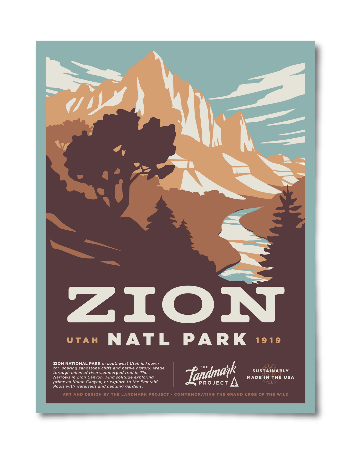 Zion National Park - 12x16 Poster
