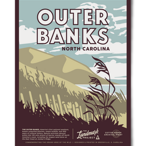 North Carolina Outer Banks National Parks POster 12x16
