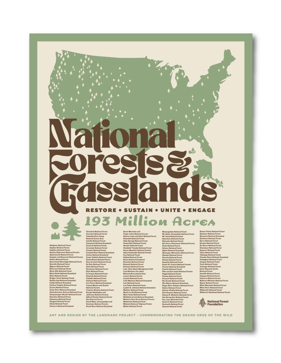 National Forests and Grasslands - 12x16 Poster