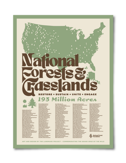 National Forests and Grasslands - 12x16 Poster