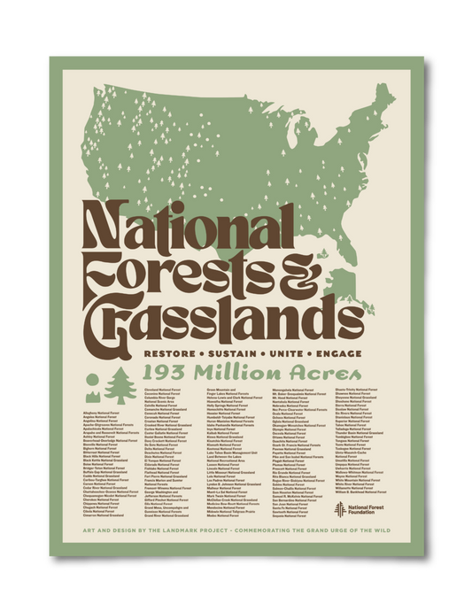 National Forests and Grasslands - 12x16 Poster