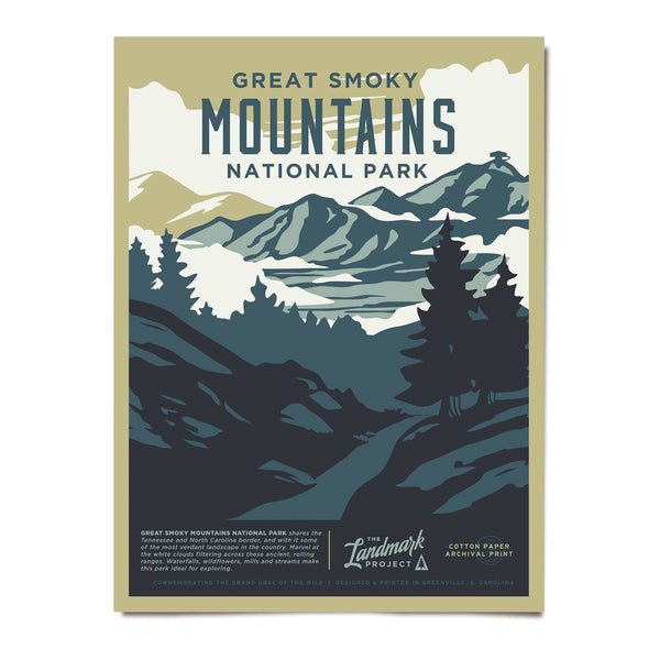 Smoky Mountains National Park - 12x16 Poster