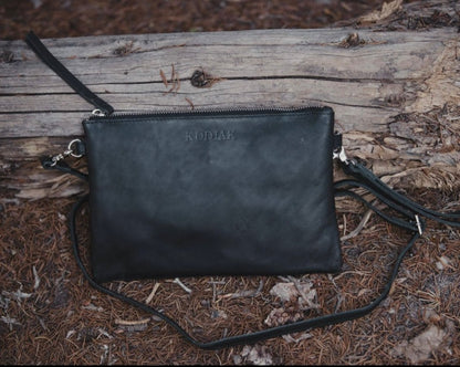 The Aubree Leather Purse - Black