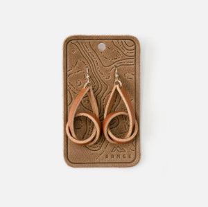 Leather Knot Earrings in Natural